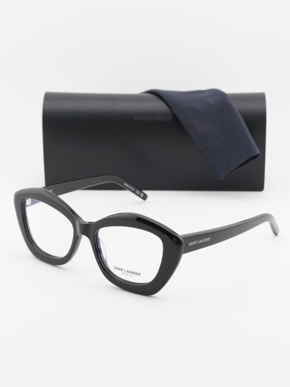 Saint Laurent SL68OPT 001 Cat Eye Eyeglasses – Black 54mm